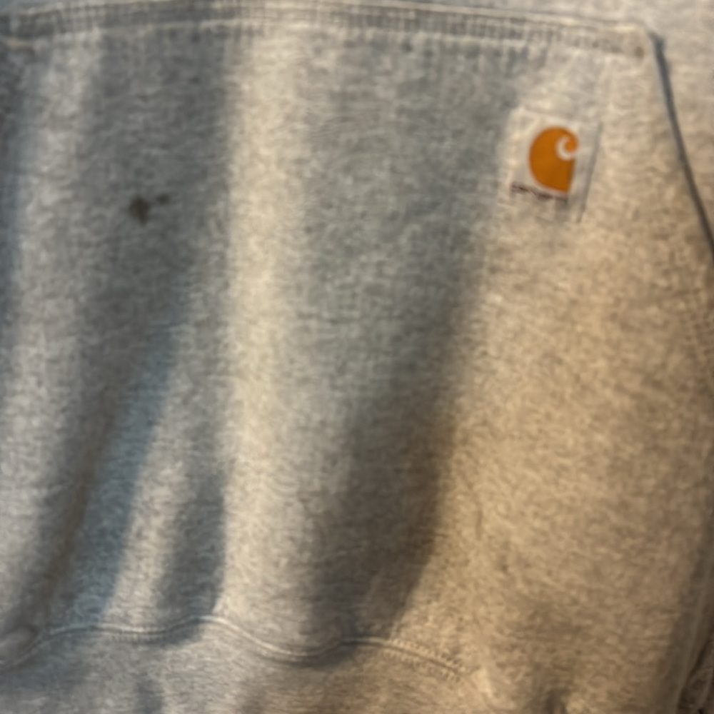 Carhartt Men's Gray Hooded Sweatshirt - Picture 2 of 6